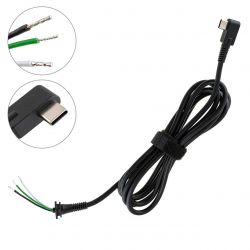 DC кабель для блоку живлення Type-C, 100-140W, 3 дроти, L-подібний штекер