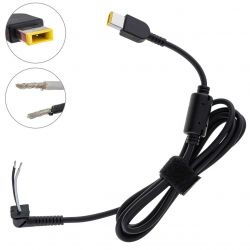 DC кабель для блоку живлення LENOVO 150-180W USB+pin, опір 1,9 кОм !!!, 2 дроти (2*1.5мм), довжина 170см (Square 5 Pin DC Plug)