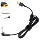 DC кабель для блоку живлення LENOVO 150-180W USB+pin, опір 1,9 кОм !!!, 2 дроти (2*1.5мм), довжина 170см (Square 5 Pin DC Plug)