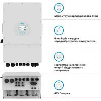 Гибридный инвертор Deye SUN-12K-SG04LP3-EU 12кВт 3 фазы